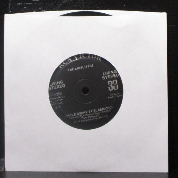 The Limeliters - Tamborito / Uncle Benny's Celebration 7" VG Vinyl 33 RCA Victor - Shuga Records