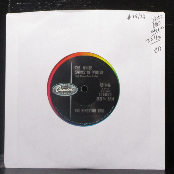 Kingston Trio - The White Snows Of Winter 7" VG+ Vinyl 33 Capitol XE-1446 X5/X6 - Shuga Records