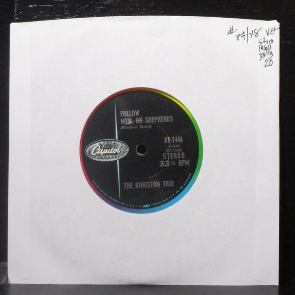 Kingston Trio - Follow Now, Oh Shepherds 7" VG+ Vinyl 33 Capitol XE-1446 X7/X8 - Shuga Records