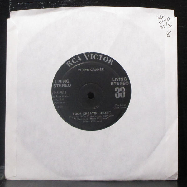 Floyd Cramer - Your Cheatin' Heart / I Saw The Light 7" VG Vinyl 33 RCA Victor - Shuga Records