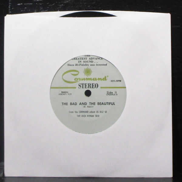 Dick Hyman Trio - 42nd Street / The Bad & The Beautiful 7" VG+ Vinyl 33 Command - Shuga Records