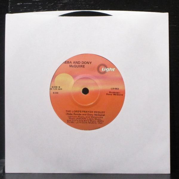 Reba & Dony McGuire - The Lord's Prayer Medley 7" Mint- Vinyl 33 Light LS-662 - Shuga Records