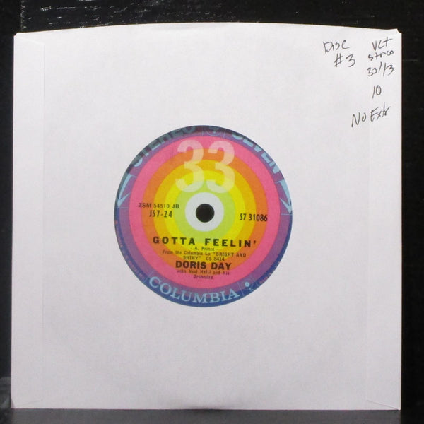 Doris Day - Gotta Feelin' / Happy Talk 7" VG+ Vinyl 33 Columbia S7 31086 USA - Shuga Records