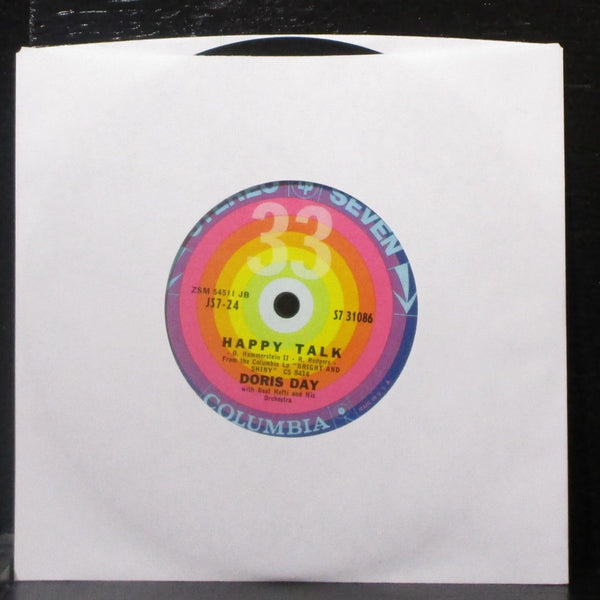 Doris Day - Gotta Feelin' / Happy Talk 7" VG+ Vinyl 33 Columbia S7 31086 USA - Shuga Records