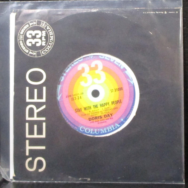 Doris Day - Clap Yo' Hands / Stay With The Happy People 7" VG+ Vinyl 33 Columbia - Shuga Records