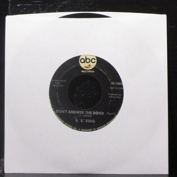B.B. King - Don't Answer The Door 7" VG Vinyl 45 ABC 45-10856 USA 1966 - Shuga Records