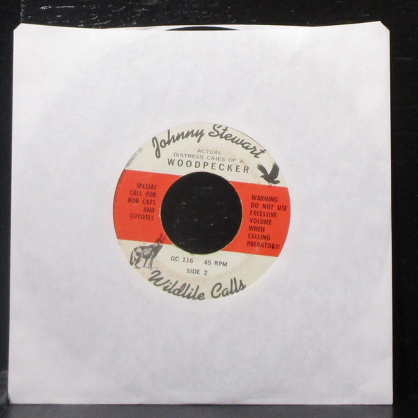 Actual Distress Cries Of A Woodpecker 7" VG Vinyl 45 Johnny Stewart Wildlife - Shuga Records