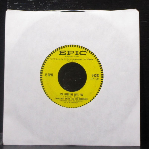Somethin' Smith - I Don't Want To Set The World On Fire 7" VG+ Vinyl 45 Epic - Shuga Records