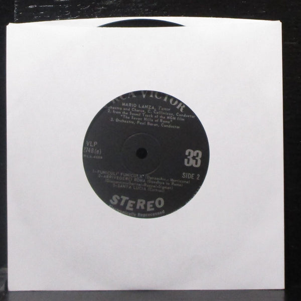 Mario Lanza - Be My Love EP 7" VG+ Vinyl 33 RCA Victor VLP 2748 USA - Shuga Records