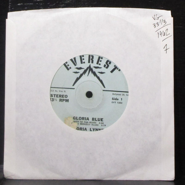 Gloria Lynne - Gloria Blue EP 7" VG Vinyl 33 Everest EVT 1203 USA 1962 - Shuga Records