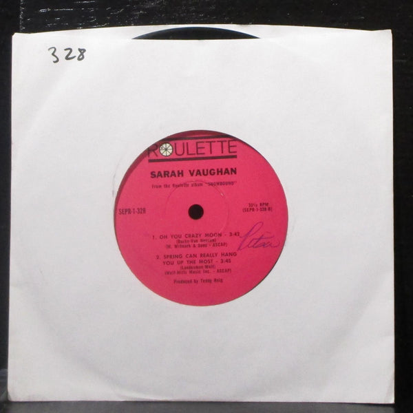 Sarah Vaughan - Snowbound 7" VG Vinyl 33 Roulette SEPR-1-328 USA 1963 - Shuga Records
