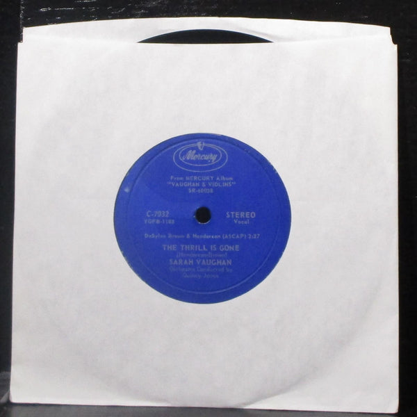 Sarah Vaughan - Love Me / The Thrill Is Gone 7" VG Vinyl 33 Mercury C-7032 USA - Shuga Records