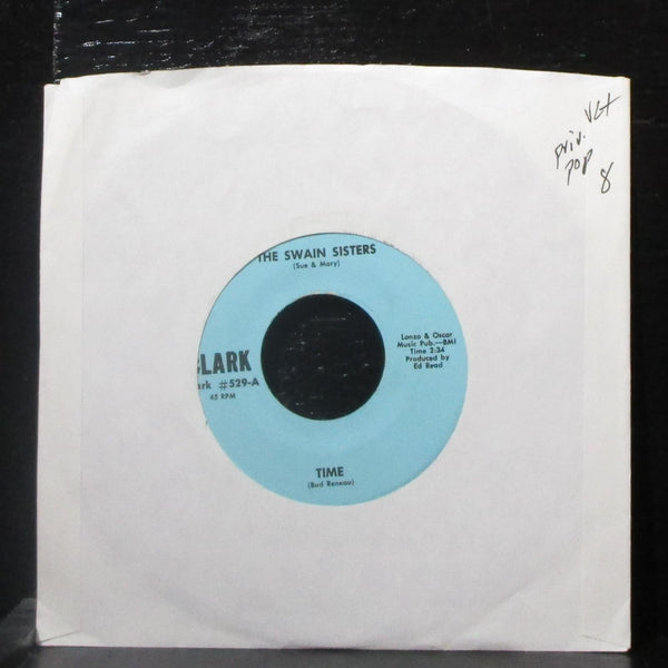 The Swain Sisters - Time / Jonathon 7" VG+ Vinyl 45 Clark 529 USA - Shuga Records