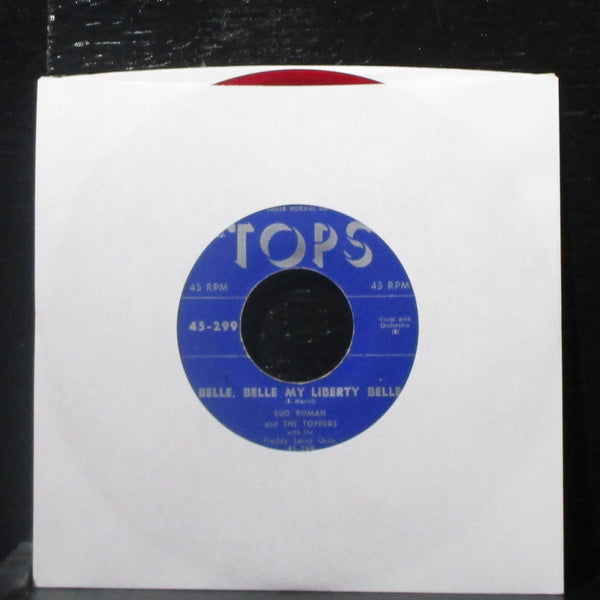 Bud Roman - Because Of You / Belle, Belle, My Liberty Belle 7" VG+ Red Vinyl 45 - Shuga Records