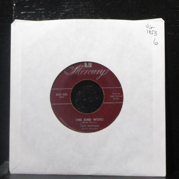 Eddy Howard - One Kind Word / How Thoughtful Of You 7" VG Vinyl 45 Mercury 1953 - Shuga Records
