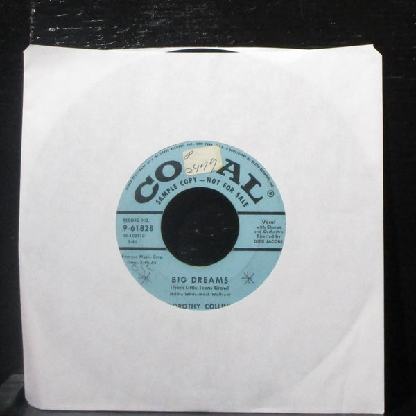 Dorothy Collins - Four Walls / Big Dreams 7" VG- Vinyl 45 Coral 9-61828 USA 1957 - Shuga Records