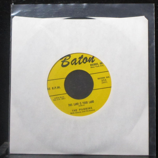 The Pilgrims - Mister Fiddler / This Land Is Your Land 7" VG+ Vinyl 45 Baton 225 - Shuga Records