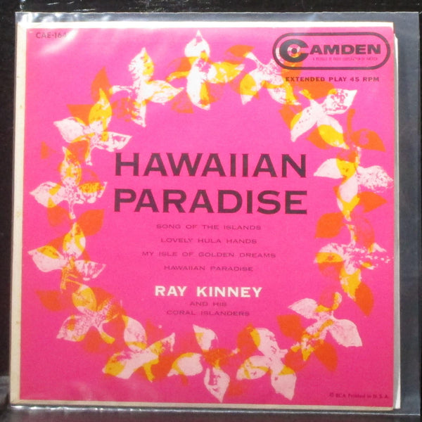 Ray Kinney - Hawaiian Paradise EP 7" VG+ Vinyl 45 RCA CAE-164 USA 1957 - Shuga Records