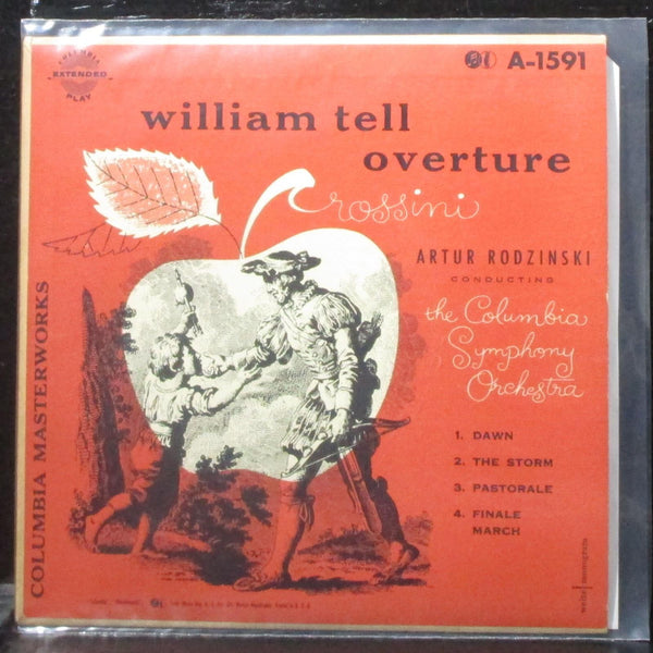 Artur Rodzinski - Rossini: William Tell Overture 7" VG+ Vinyl 45 Columbia A-1591 - Shuga Records