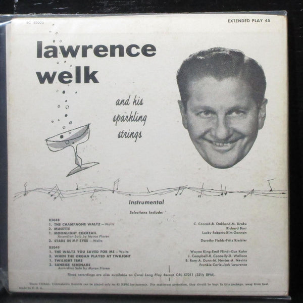Lawrence Welk & His Sparkling Strings EP 2x7" VG Vinyl 45 Coral EC 82020 USA - Shuga Records
