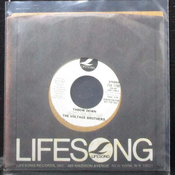 The Voltage Brothers - Throw Down 7" Mint- Promo Vinyl 45 Lifesong ZS8 1780 USA - Shuga Records