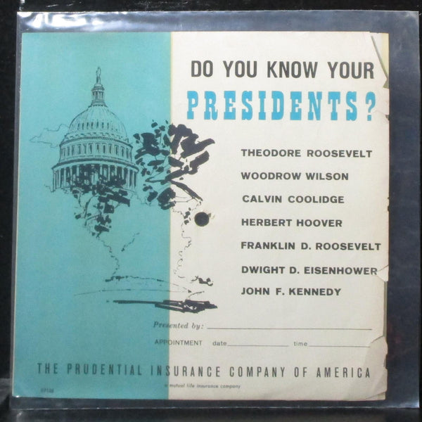 Various Artists - Do You Know Your Presidents? 7" VG Flexidisc Vinyl 45 - Shuga Records