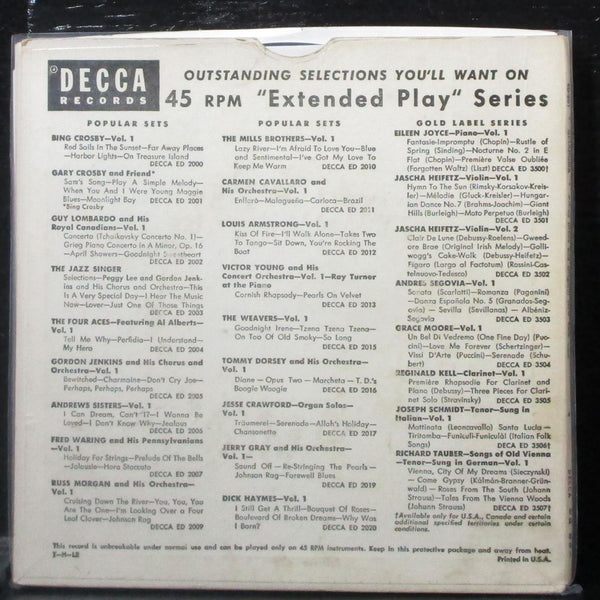 Rodgers & Hammerstein - Selections From "Oklahoma!" 7" VG Vinyl 45 Decca ED-801 - Shuga Records
