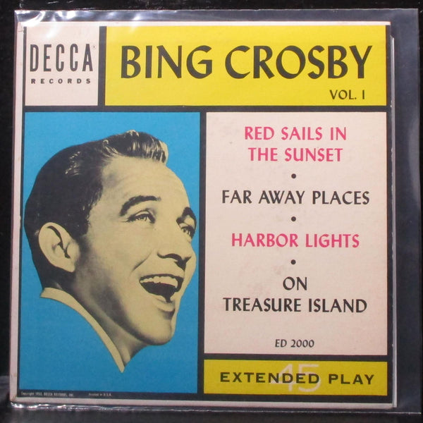 Bing Crosby - Vol. 1 EP 7" VG+ Vinyl 45 Decca ED 2000 USA 1953 - Shuga Records