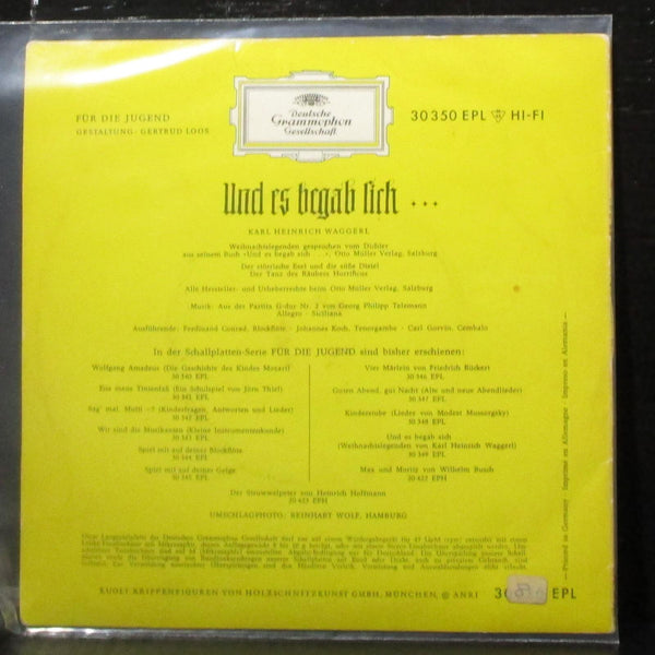 Karl Heinrich Waggerl - Und Es Begab Sich II EP 7" VG+ Vinyl 45 Germany  30 350 - Shuga Records