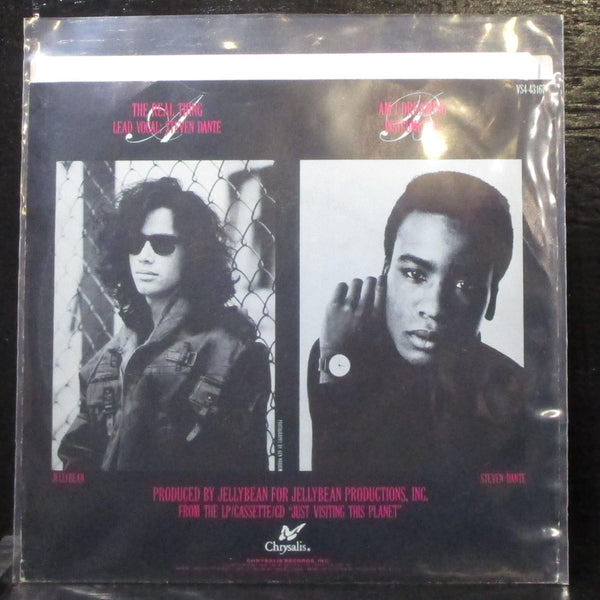 Jellybean & Steven Dante - The Real Thing 7" VG+ Promo Vinyl 45 Chrysalis 1987 - Shuga Records