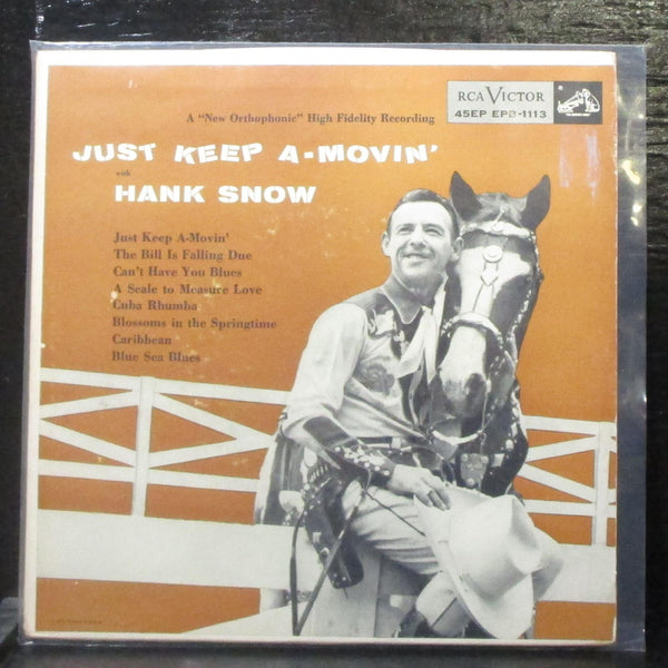 Hank Snow - Just Keep A-Movin' EP 2x7" VG+ Vinyl 45 RCA EPB-1113 USA 1955 - Shuga Records
