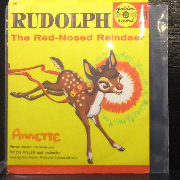 Mitch Miller - Rudolph The Red-Nosed Reindeer 6" VG Yellow Vinyl 78 Golden R68 - Shuga Records