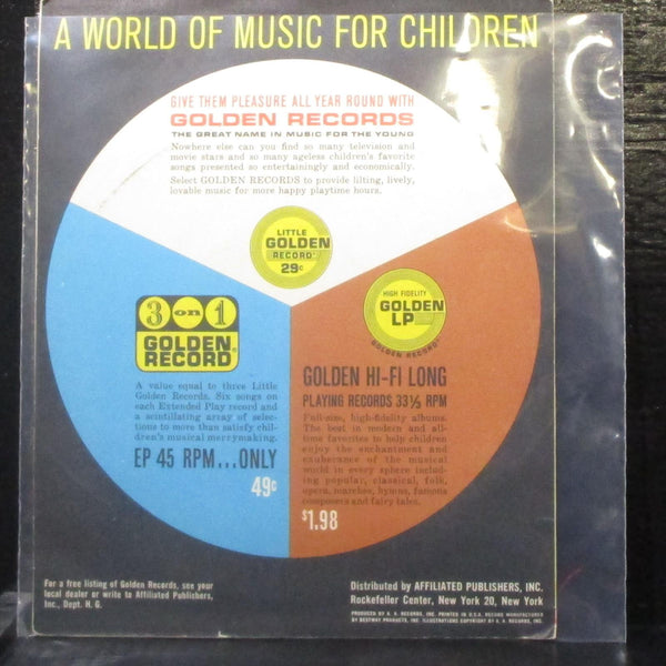 Mitch Miller - Rudolph The Red-Nosed Reindeer 6" VG Yellow Vinyl 78 Golden R68 - Shuga Records