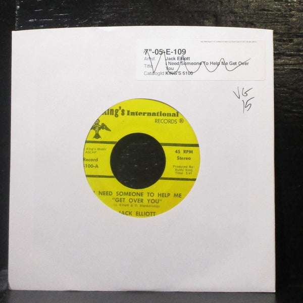 Jack Elliott - I Need Someone To Help Me "Get Over You" 7" VG Vinyl 45 5100 USA - Shuga Records