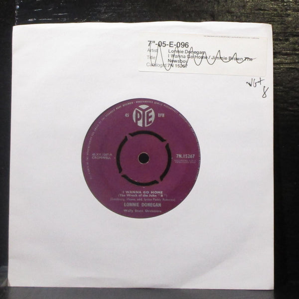 Lonnie Donegan - I Wanna Go Home 7" VG+ Vinyl 45 Pye 7N.15267 UK 1960 - Shuga Records