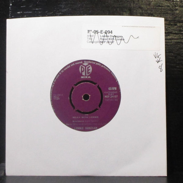 Lonnie Donegan - Relax With Lonnie EP 7" VG Vinyl 45 Pye NEP.24107 UK 1959 - Shuga Records