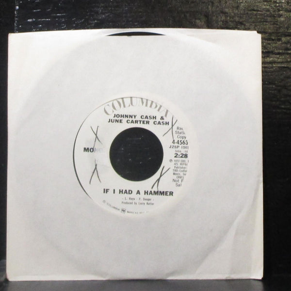 Johnny Cash & June Carter Cash - If I had A Hammer 7" VG+ Promo Vinyl 45 4-45631 - Shuga Records