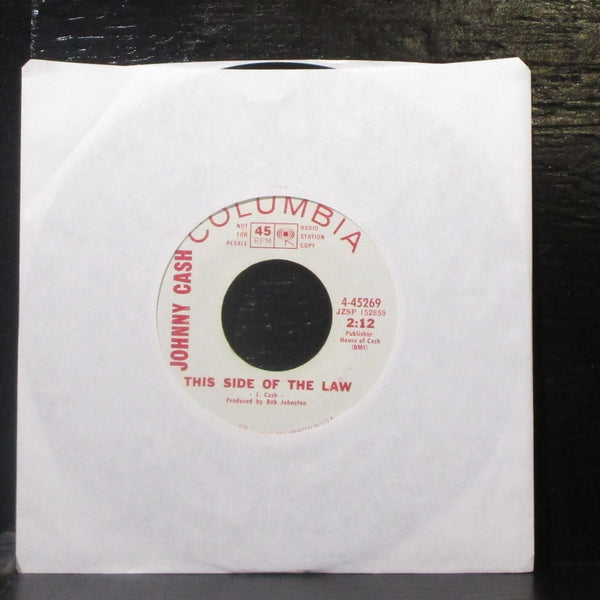 Johnny Cash - Flesh And Blood / This Side Of The Law 7" VG+ Promo Vinyl 45 USA - Shuga Records