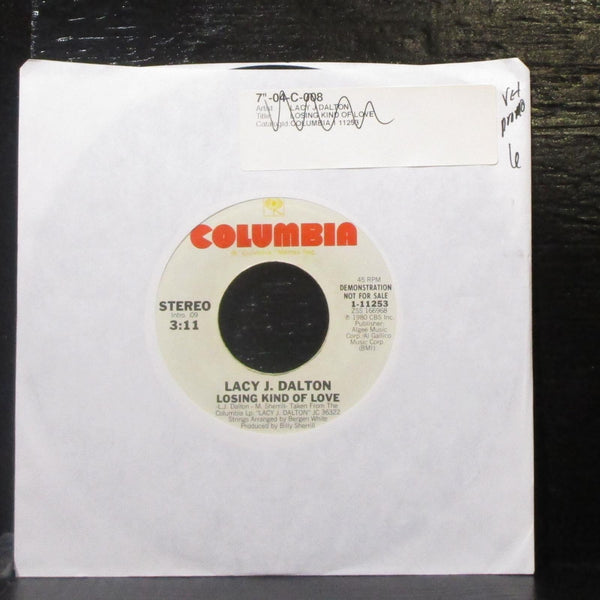 Lacy J. Dalton - Losing Kind Of Love 7" VG+ Promo Vinyl 45 Columbia 1-11253 USA - Shuga Records