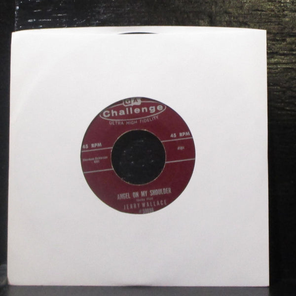 Jerry Wallace - There She Goes / Angel On My Shoulder 7" VG+ Vinyl 45 Challenge - Shuga Records
