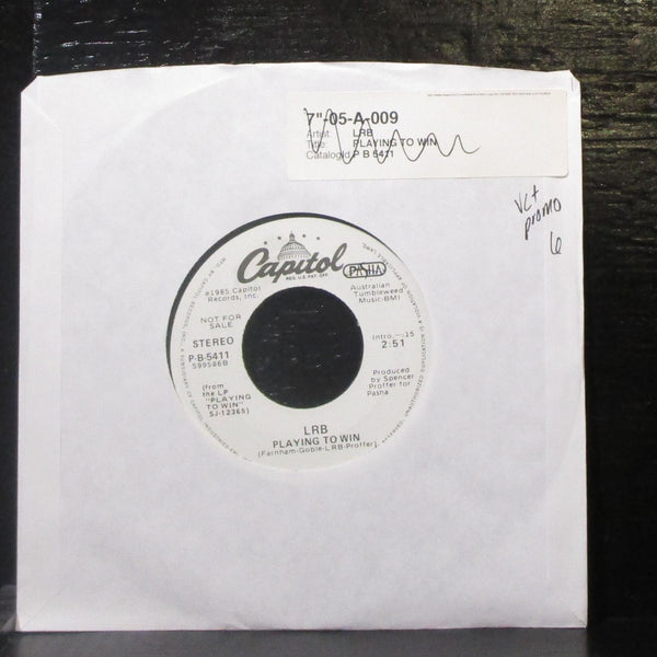 LRB - Playing To Win 7" VG+ Promo Vinyl 45 Capitol P-B-5411 USA 1984 - Shuga Records