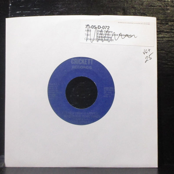 Dino Dinaro - Everybody Loves Somebody Sometimes 7" VG+ Vinyl 45 Crickett USA - Shuga Records