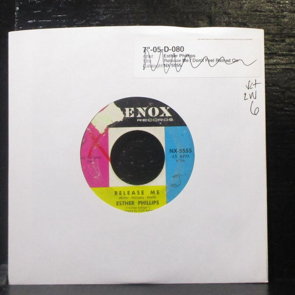 Esther Phillips - Release Me / Don't Feel Rained On 7" VG+ Vinyl 45 Lenox 1962 - Shuga Records