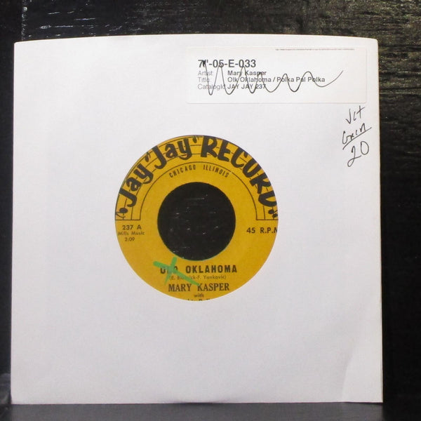 Mary Kasper - Old Oklahoma 7" VG+ Green Vinyl 45 Jay Jay 237 USA - Shuga Records