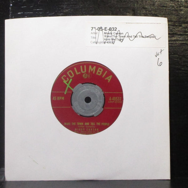 Mindy Carson - Wake The Town And Tell The People 7" VG+ Vinyl 45 Columbia 1955 - Shuga Records
