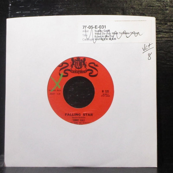 Sunny Gale - Falling Star 7" VG+ Vinyl 45 Warwick M 526 USA 1960 - Shuga Records