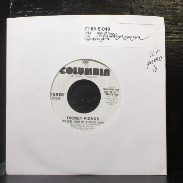 Digney Fignus - The Girl With The Curious Hand 7" VG+ Promo Vinyl 45 Columbia - Shuga Records