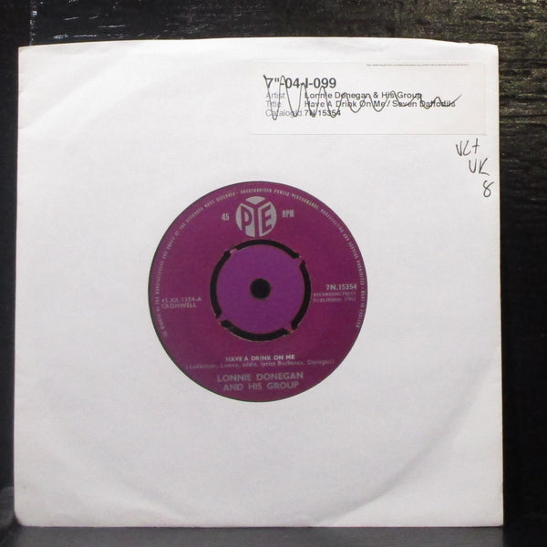 Lonnie Donegan - Have A Drink On Me / Seven Daffodils 7" VG+ Vinyl 45 Pye UK - Shuga Records