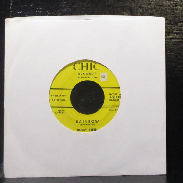 Bobby Breen - Rainbow / We Will Make Love 7" VG+ Vinyl 45 Chic 45-1013 USA 1957 - Shuga Records