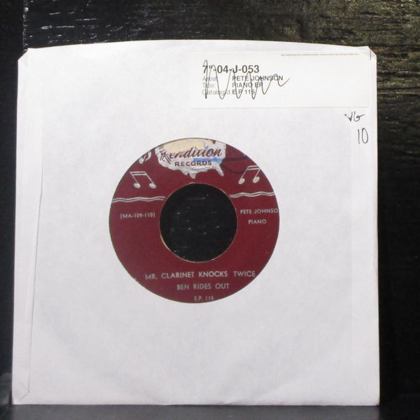 Pete Johnson - On The "88" EP 7" VG Vinyl 45 Rendition E.P. 115 USA - Shuga Records